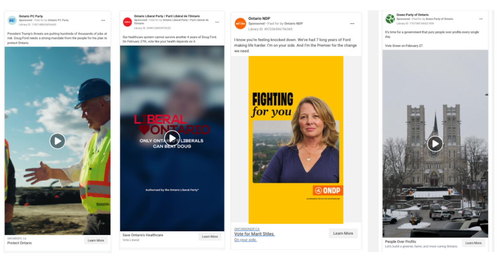 Ontario Election 2025 Facebook Ads